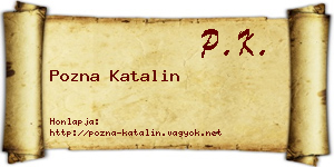Pozna Katalin névjegykártya